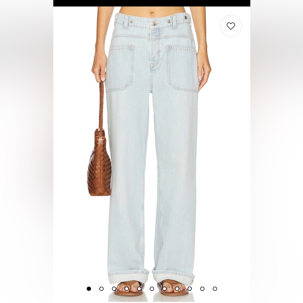 We The Free Palmer Cuffed Wide Leg In Daydream Blue